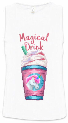 Magical Drink Herren Tank Top Unicorn Rainbow Fun Geek Nerd Pixel Retro Arcade