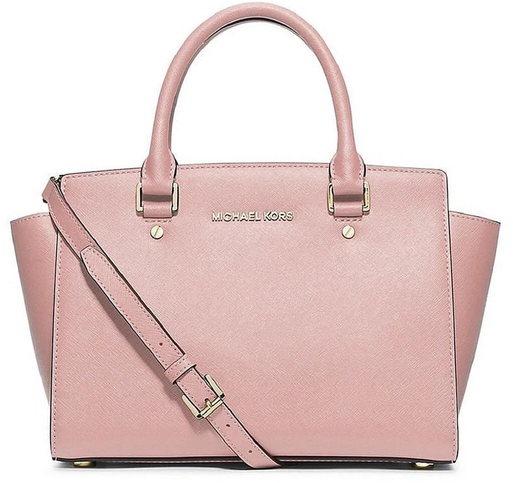 Michael Kors Selma Medium Top Zip Satchel Bag - Pink - $105 - From Amber