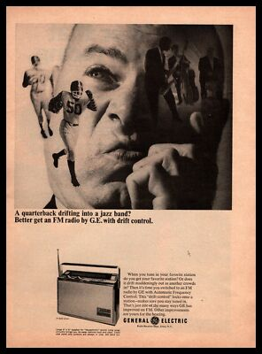 #ad #ad 1966 General Electric P1920 Portable FM Radio Reciever Utica NY Vintage Print Ad $4.98