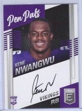 KENE NWANGWU 2021 DONRUSS ELITE PEN PALS ROOKIE ON CARD AUTO RC #PP-KNW