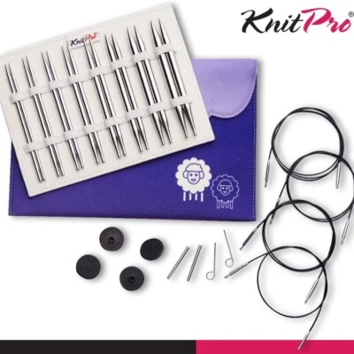 KnitPro Nova Metal Rundstricknadel Delux Set Rundstricknadeln austauschbar