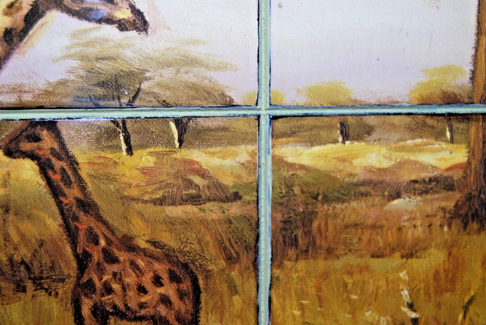 Giraffes Serving Tray Continental Creations #P1087 Wood   New in Box     M4310 - Image 4 of 4