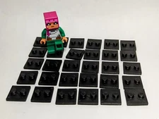 (30) - Minifigure Display Stands Lot Set of NEW 1 X 2 Stud Square Plates