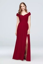 davids bridal bridesmaid dress size 8 red