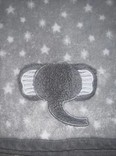 Walmart Parents Choice Grey  White Elephant Stars Plush Baby Blanket Lovey