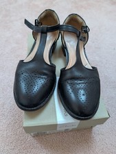 Clarks Black 4uk Or 37eu Taylor Palm Black Leather Uppers Shoes