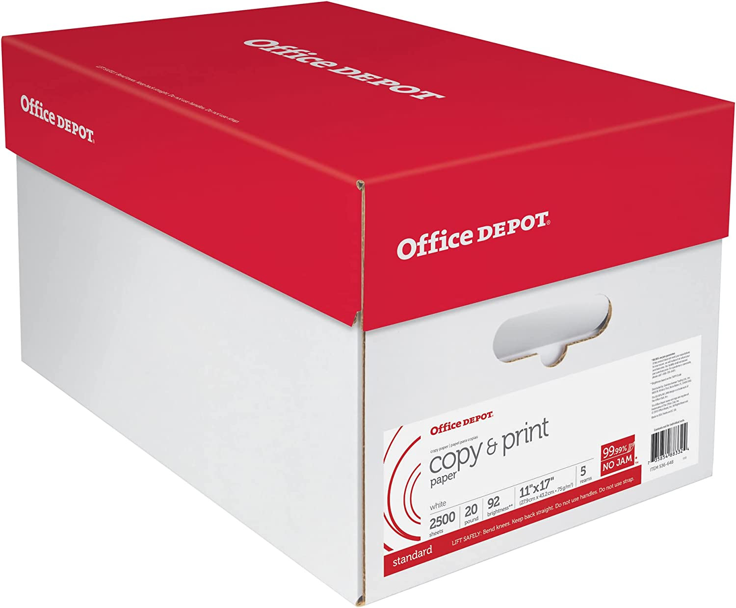 ® Brand Copy & Print Paper, Ledger Paper, 20 Lb, 500 Sheets per Ream, Case of 5