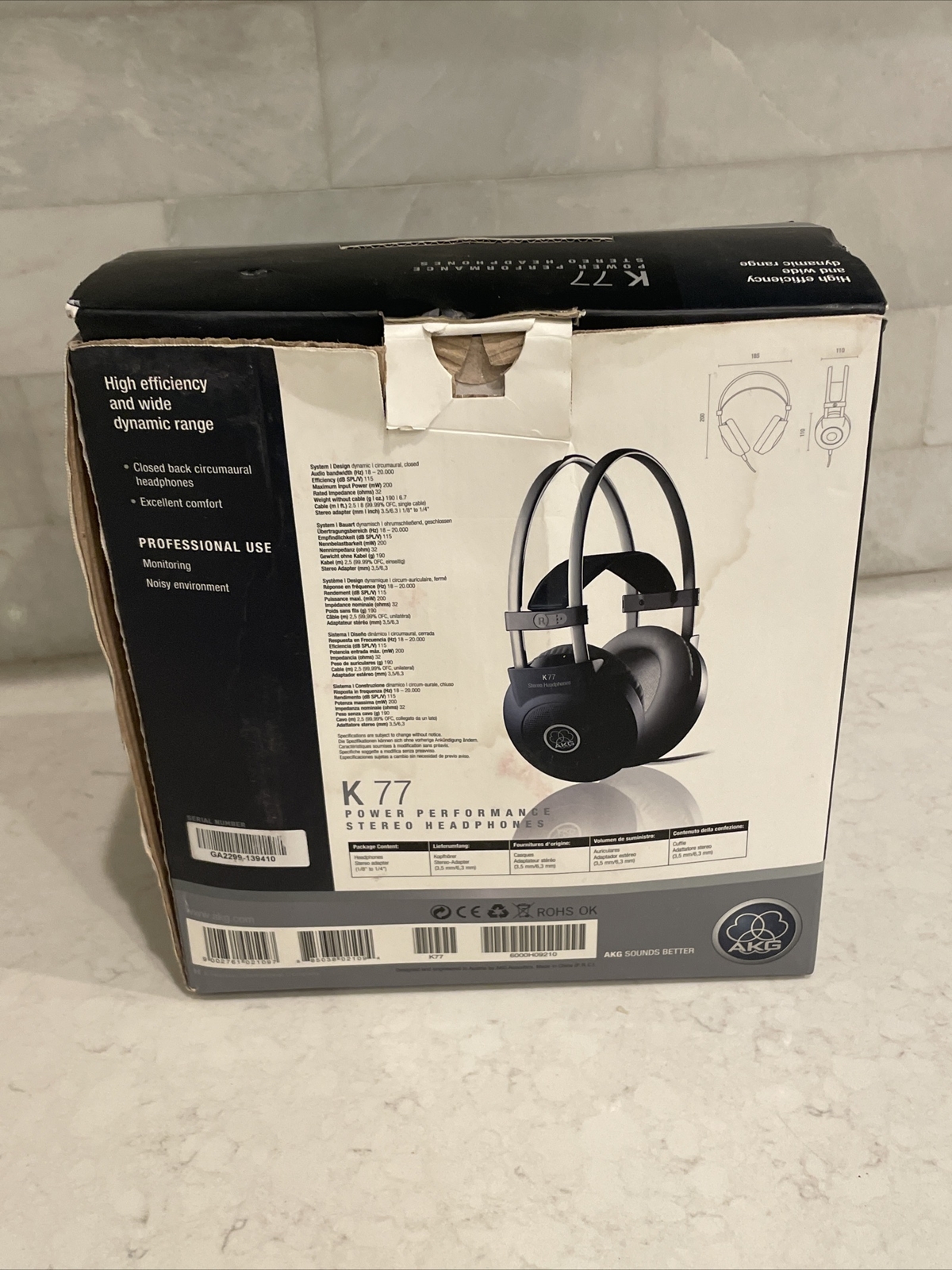 AKG K 77 Headband Headphones - Silver/Black for sale online | eBay