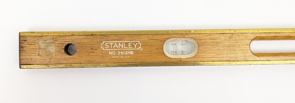 Vintage Stanley No. 2513HB Level Wood Brass 48” Made In USA Tool