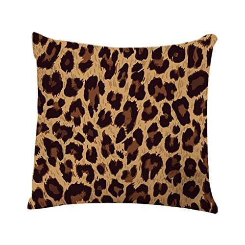 Throw Pillow Cover Leopard Animak Skin Print Home Decor Pillowcase for Sofa - Picture 1 of 7