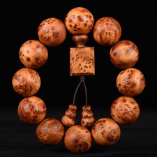 Chinese Cedar Wood 15/18/20MM Round Buddha Beads Ethnic Style Fashion Bracelet