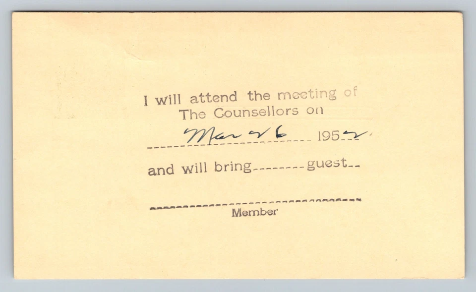 1952 UX39 US Postal Card Revalued 2c Richard L. Merrick LAWYER Washington D.C. - Image 3 of 3