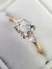 Anillos Sortija Aro Joyeria de Oro 14K Para Mujer Joyeria con Piedras Brillantes