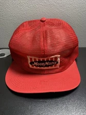 Vintage Full Mesh MoorMan's Patch Hat Red K-Brand Snapback Cap USA Made Feed