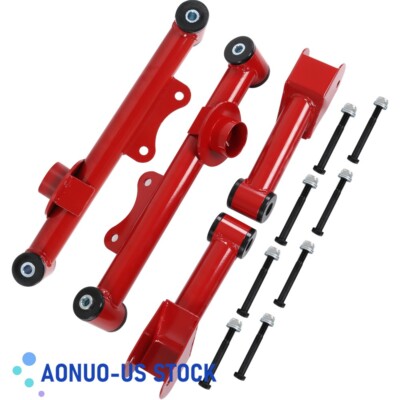 Rear Upper Lower Control Arms Hardware Kit Red For Mustang 1979-2004 GT LX Cobra