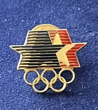 1984 LOS ANGELES OLYMPIC GAMES STARS IN MOTION LOGO PIN/EPOXY LAPEL PIN/ VINTAGE