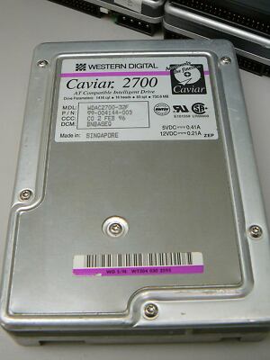 Western Digital Caviar 2700 Hard Drive.  730 Meg IDE -  WDAC2700 - (( TESTED ))