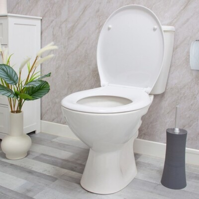 WC-Sitz mit Schnellverschluss | Soft Close | strapazierfähig | universelle Passform | ein Knopf