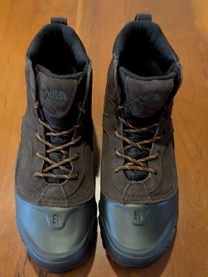 The North Face Snowfuse Men's  Suede Leather 12M Brown Insulated Boot Waterproof