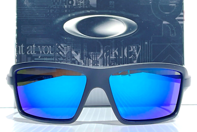 NEW Oakley CABLES Matte Black POLARIZED Galaxy Blue Mirror Lens