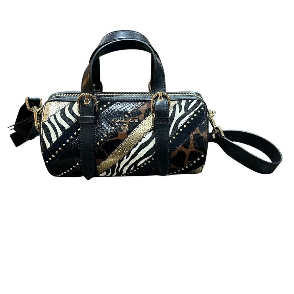 Michael Kors Stanton Patchwork Leather Studded Me… - image 2