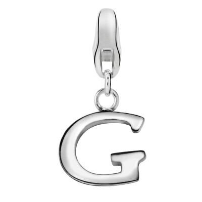 Dream Charms Women Charm Pendant Real Silver 925 Rhodium Plated Letter G