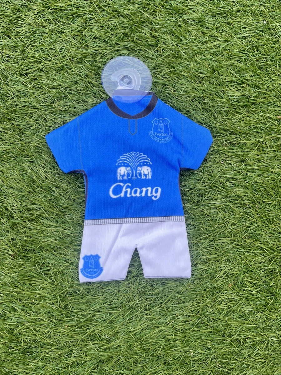 Official Everton FC home football mini kit window hanging car