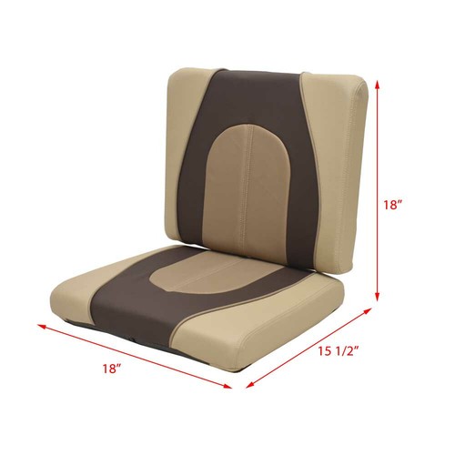 Crestliner Boat Jump Seat Cushions 2156595 | Brown Tan Beige - Zdjęcie 6 z 7