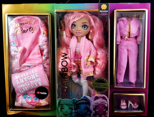 Rainbow High SLUMBER PARTY BRIANNA DULCE Pink Fashion Doll Special Edition New