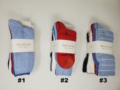 GOLD TOE Women 6 pack Turn Cuff Multi Color Socks, Size 9-11, fits