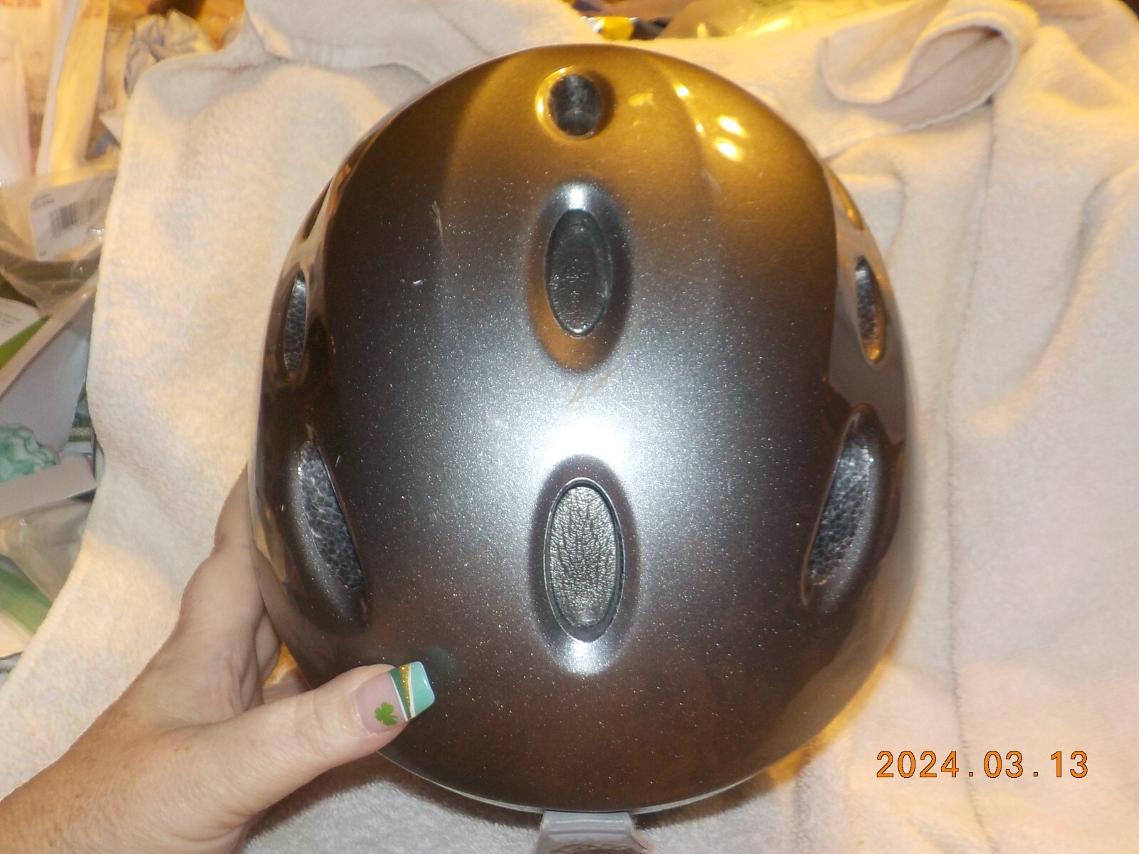 Boeri youth girls Siren Plush Silver Pearl ski snowboard helmet size