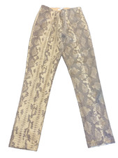Primark Womens Snake Print Leggings Side Zip Size 8