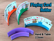 Spielkartenhalter - Zweireihiger Kartenständer für Hand & Tisch | für 20+ Karten