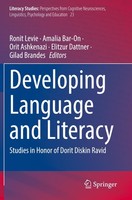 Developing Language And Literacy Ronit Levie