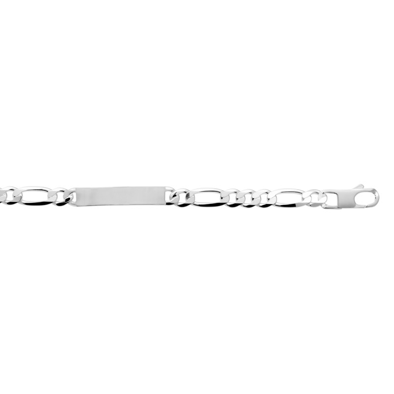 Bracelet gourmette Figaro 8mm en argent massif 925, l'élégance masculine intemporelle