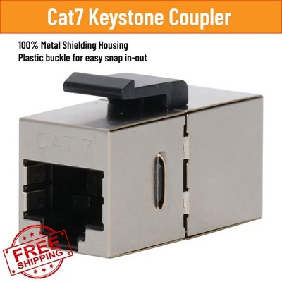 YOEMELY 1pt RJ45 Wall Plate Cat7 Keystone Coupler White 2pk
