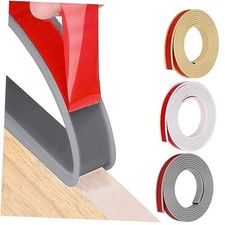 6.4ft U-Shape Edge Banding, Self Adhesive Rubber Edge Trim, TPE 15mm 5m 1 Gray