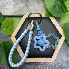 5 Stainless Steel Star Bell Charms Wristlet Keychain New Free Ship C580