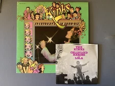 Kinks Everybody's in Show 2LP~1972 Press~STERLING~Dynaflex~w/Celluloid 45 / EX