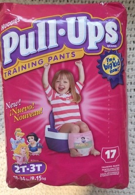 VERY RARE SEALED Vintage 2003 Huggies Pull Ups Girls Disney Princess 2T-3T 17 CT