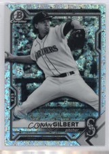 2021 Bowman Chrome Black & White Mini-Diamond Refractor Logan Gilbert 5aj