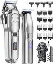 Jack & Rose Clippers and Trimmers Set, Cordless Hair for Silvery 