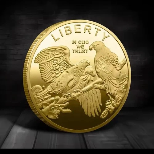 3-Pack American Eagle Liberty Souvenir Coins Gold/Silver Replica Medals