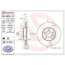 2x Bremsscheibe vorne für Volvo C30 533 C70 2 542 S40 544 V40 525 526 | 2622321