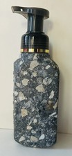 1 New Bath  Body Works BLACK STONE MARBLE Reusable Foaming Hand Soap Dispenser