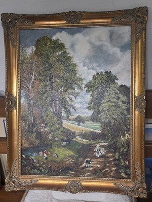 Original Oil Painting by MAISIE COLE Depicts ''The Cornfield'' by John Constable 