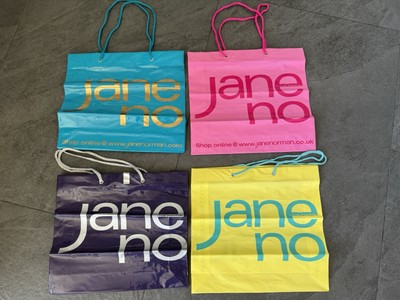 x Jane Norman Retro Plastic String Handle Shopping Carrier Bags  UK