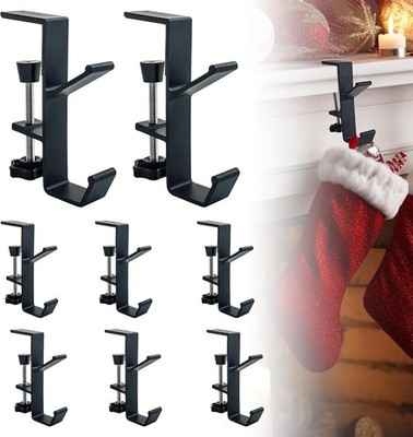 Fireplace Stocking and Garland Hanger, 2 in 1 Mantel Hanger for Garland,...