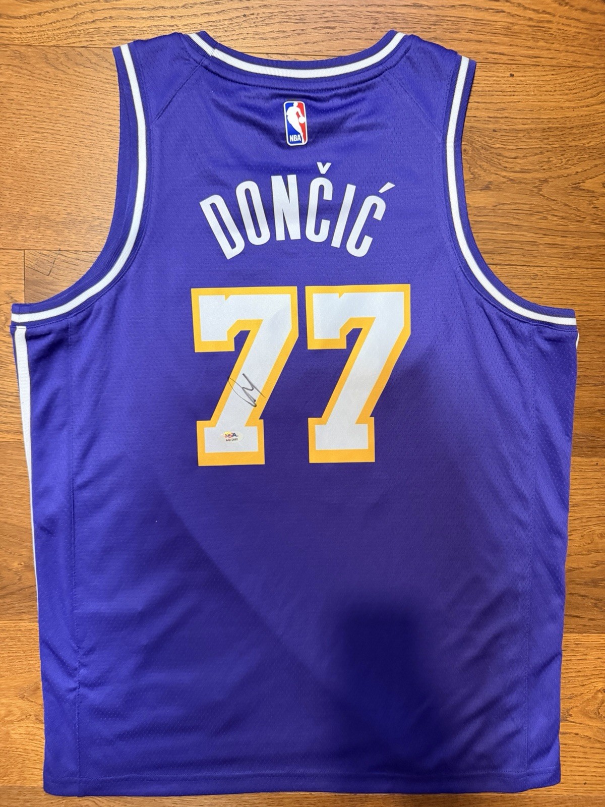Luka Doncic Signed Autographed Los Angeles Lakers Purple Jersey PSA/DNA COA