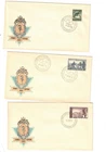 Australia 1958/59 UNADDRESSED OFFICIAL FDCS      (3 covers)  lot 10